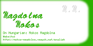 magdolna mokos business card